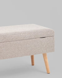 Банкетка Сторми с ящиком серый