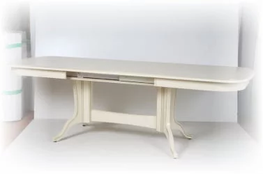 Стол обеденный раскладной Лира-3 (1,4м) тон 2М с золотой патиной