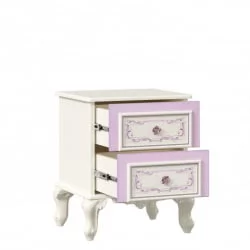 Кровать двуспальная 1600 с тумбами с мягким изголовьем Маркиза 07 Алебастр Шампань