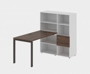 Рабочая станция EDIS EURST 1113 Дуб Денвер темный Мокко Белый