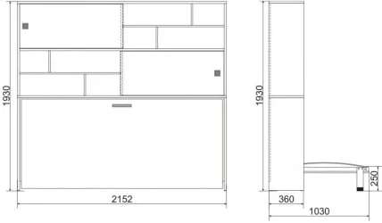 Кровать-трансформер Смарт 3 с полками Венге