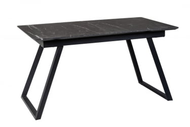 Стол Пеле раздвиж. 140-180 Темный мрамор/Бабочка