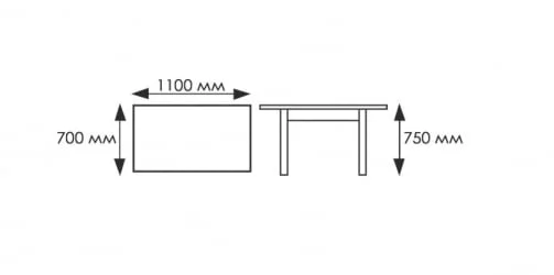 Стол обеденный Техно Мажор Стекло Техно черное (ЛДСП) венге