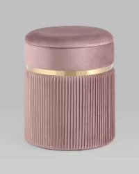 Банкетка Миранда с ящиком велюр Розовый