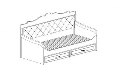 Детская кровать для девочки АЛИСА 550