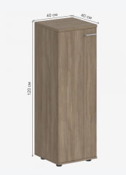 Шкаф средний левый Сигма СГ.804.ОД.ОД.Л Дуб темный / Sigma SG.804.OD.OD.L