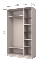 Шкаф-купе с фотопечатью Хит-23-17-77 Орхидея Ясень шимо темный