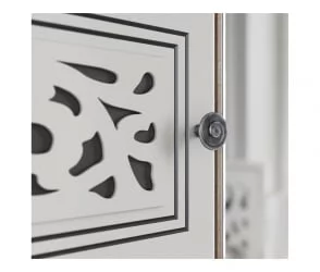 Набор мебели для спальни Мадлен №1 Дуб сонома светлый Ясень белый Золото