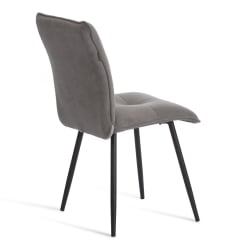 Стул обеденный Sweet флок , 46х55х88, серый/черный, 29