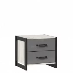 Тумба прикроватная Техно ЛД 678.100.000 Дуб Крафт белый Серый шифер