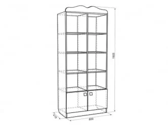 Стеллаж Фэнтези MDF-03 Белый рамух