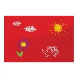 Доска магнитно-маркерная стеклянная BRAUBERG 60х90 см Красная