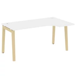 Стол эргономичный левый ОНИКС ВООД ОВ.СА-1(Р) Белый Бриллиант/Светлый / ONIX WOOD OW.SA-1(R)