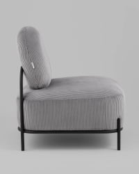 Кресло Стоун К велюр рельефный светло-серый