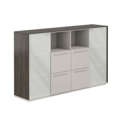 Шкаф средний с ящиками Atlas NZ-0336.BT.GS Бренсон Трюфель Серый камень