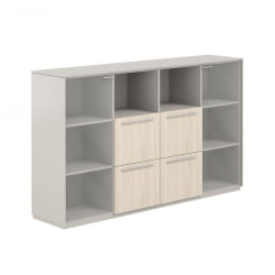 Шкаф средний с ящиками Atlas NZ-0306.GS.YN Серый камень Ясень Наварра