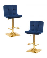 Стул барный DOBRIN GOLDIE (синий велюр (MJ9-117)) 2 шт