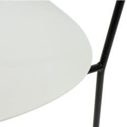 Стул VAN HALLEN (mod. 2433) пластик/металл, 54,5х53,5х76 см, высота до сиденья 46 см, белый/черный