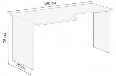 Стол эргономичный левый Sigma SG.422.OD.L Дуб темный