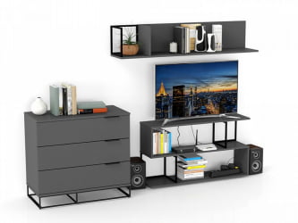 Полка навесная City большая графит