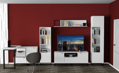 Полка навесная City средняя белый