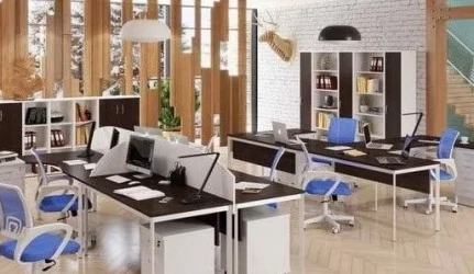 Стол прямой IMAGO-S СП-1S венге магия белый полуматовый