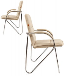 Комплект офисных кресел CHAIRMAN 851 экокожа Бежевый