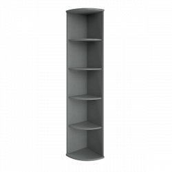 Стеллаж высокий угловой Riva А.УС-1 Венге/Металлик