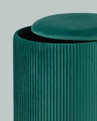 Банкетка Шарлотта с ящиком велюр Зеленый