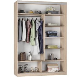 Шкаф-купе B-220х160х60-2(Венге-D10D10)