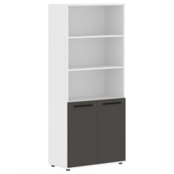 Шкаф с одним комплектом глухих малых дверей ЕДИС ЕХCС 85.5 Мокко Черный Белый / EDIS EHCS