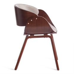 Стул LANDO (mod.8036) дерево / ткань, 59х53х75 см, орех/серый