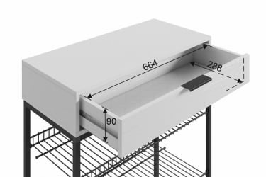 Тумба для обуви Краш LMN-13 черный муар/дуб крафт золотой