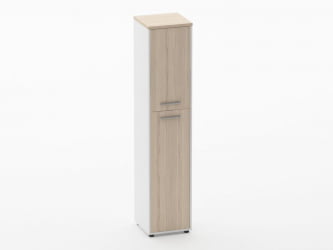 Шкаф 4 узкий закрытый Deka 10.19.14Пр Туя/Белый
