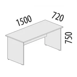 Стол рабочий Альфа 63.10 Дуб кобург