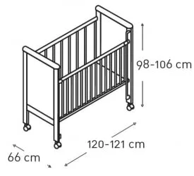 Кровать Micuna Globito 120x60 White