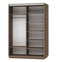 Шкаф-купе двухдверный Экспресс Дуо Комби 1600х2400h Ясень шимо тёмный