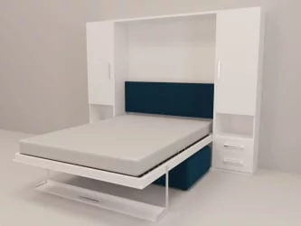 Диван дсп (лдсп) Смарт 1 со шкафами и пуфом 1400 Венге