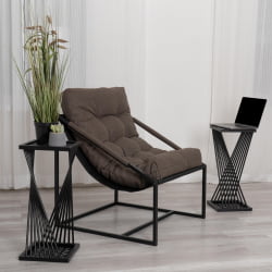 Журнальный стол Osteria/Остерия металл, черный, 25,5х25,5х59 см