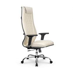 Кресло руководителя Мetta L 1m 50M/2D Infinity Easy Clean (MPES) Комплект 5 Молочное