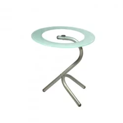 Придиванный столик Дуэт 5 Металлик/ прозрачное