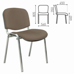 Стул для посетителей ИЗО хром ткань Бежевый С-39