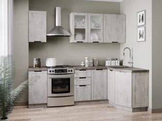 Тумба кухонная окончание 350 Джамис ЛД 296.220.000.013 Белый Белый камень