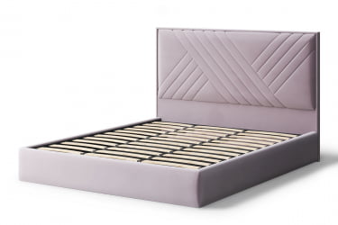 Кровать МИРА 2000*1400мм (без опор), велюр НЕО 15 (лиловый), (б/основания, б/матраса) / NEO