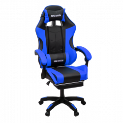 Кресло 1209-1 KINGQUEEN, цвет черный/синий, 1209-1-black-blue-mass