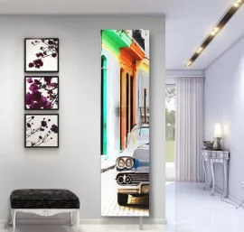 Шкаф с зеркалом Драйв Шелф Арт (левый) Беленый дуб