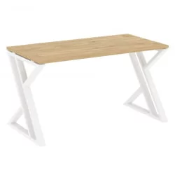 Стол рабочий LOFT VR.L-SRZ-3.7 Металл белый Тиквуд светлый