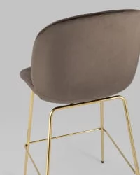 Стул полубарный Beetle со спинкой gold Коричневый