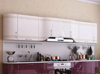 Кухонный гарнитур Анастасия №8 Белый Ежевика