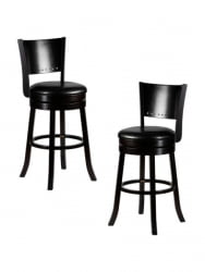 Вращающийся полубарный стул DOBRIN TONY COUNTER (капучино, черный) 2 шт